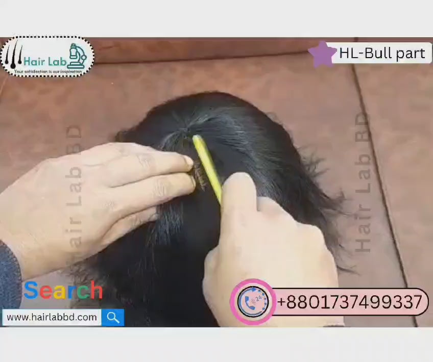 Silk/Mirage Bull Part Front Lace- Men Hair Toupee